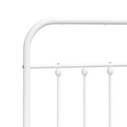 Berkfield Metal Bed Frame With Headboard White 193X203 Cm - thumbnail 9
