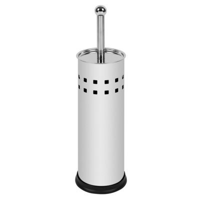 Supahome Stainless Steel Toilet Brush Holder Silver (One Size) - image 1