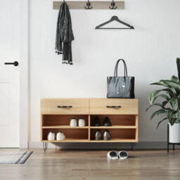 Berkfield Shoe Bench Sonoma Oak 102X35X55 Cm Engineered Wood - thumbnail 1