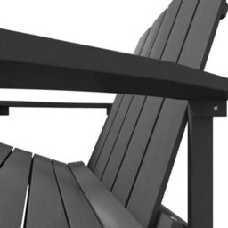 Berkfield Garden Adirondack Chair With Footstool Hdpe Anthracite - thumbnail 6