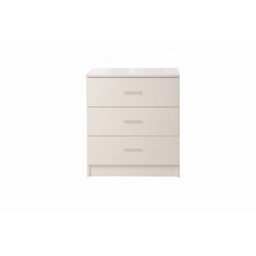 3 Drawer Chest Of Drawers In White - thumbnail 4