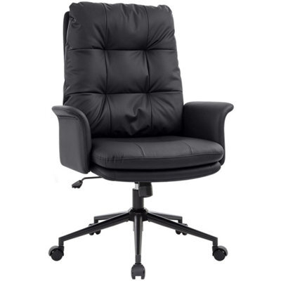 Black Double Cushioned Desk Chair Comfy,executive Office Chair - image 1