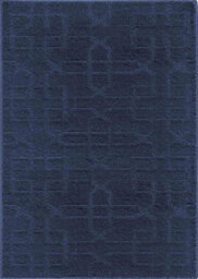 Ivy Washable Cubed Trellis Design Anti Slip Doormats Navy 40X60 Cm - thumbnail 3