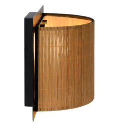 Lucide Magius Scandinavian Wall Light - 1Xe27 - Light Wood - thumbnail 6