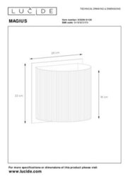 Lucide Magius Scandinavian Wall Light - 1Xe27 - Light Wood - thumbnail 8