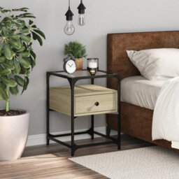 Berkfield Bedside Cabinet Sonoma Oak 40X40X55 Cm Engineered Wood - thumbnail 1