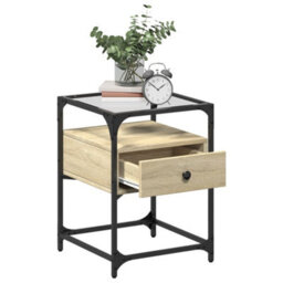 Berkfield Bedside Cabinet Sonoma Oak 40X40X55 Cm Engineered Wood - thumbnail 3