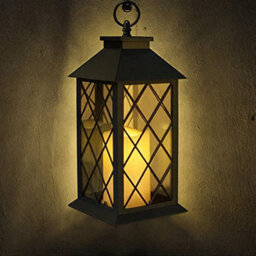 "Bright Zeal 2 Pack Black Decorative Candle Lanterns 13.5"",outdoor Garden Lights,halloween/christmas Festival Decoration" - thumbnail 5