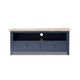 Statement Furniture Florence Navy Blue Tv Stand With 2 Drawers And Shelf