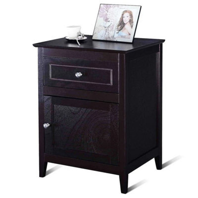 2 Tier Bedside Table Contemporary Sofa Side Table Bedroom End Table Accent Side - image 1
