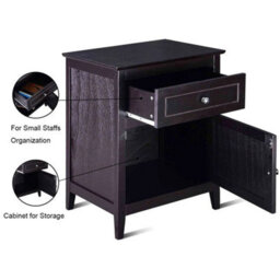 2 Tier Bedside Table Contemporary Sofa Side Table Bedroom End Table Accent Side - thumbnail 5
