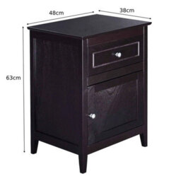 2 Tier Bedside Table Contemporary Sofa Side Table Bedroom End Table Accent Side - thumbnail 2