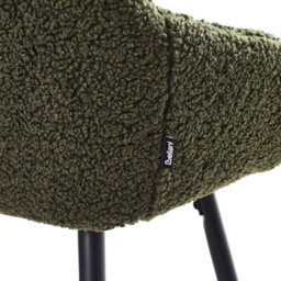 Beliani Set Of 2 Bar Chairs Casmalia Boucle Dark Green - thumbnail 8