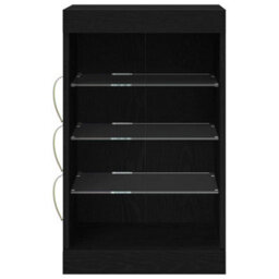 Berkfield Sideboard With Led Lights Black Oak 41X37X67 Cm - thumbnail 5