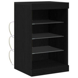 Berkfield Sideboard With Led Lights Black Oak 41X37X67 Cm - thumbnail 2