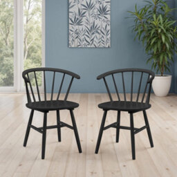 Oakham Bellano Premium Black Dining Chairs - Set Of 2 - thumbnail 4