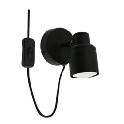Valuelights Benton Black Plug In Wall Spotlight And Bulb - thumbnail 7