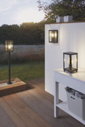 4 Pack Ip44 Outdoor Bollard Lights - Modern Black Zinc Plated Steel Pathway Lighting - thumbnail 3