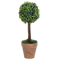 Vidaxl Artificial Boxwood Plants 2 Pcs With Pots Ball Shaped Green 56 Cm - thumbnail 3