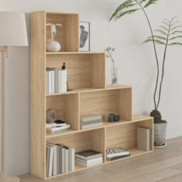 Berkfield Book Cabinet/room Divider Sonoma Oak 155X24X160 Cm Engineered Wood