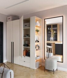 Arte Woow 05 Bookcase 55Cm In Beige & Eucalyptus - Stylish Storage For Growing Minds - thumbnail 7