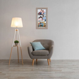 AK Frames 16X8 Rose Gold Modern Multi Photo Frame With Silver Mount - Holds 3 Apertures (3X) 7X5 Photos - thumbnail 3