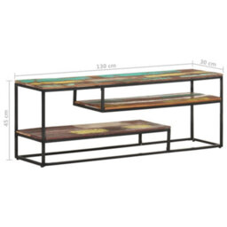 Berkfield Tv Cabinet 130X30X45 Cm Solid Reclaimed Wood - thumbnail 8