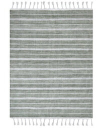Wyld and Coco Green Stripe Rug 160 X 230 Cm - Handwoven Indoor/outdoor Flatwoven - thumbnail 1