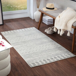 Livabliss Roma-Modern Grey Off-White Charcoal Living Dining Bedroom Rug 60 X 90 Cm Easy Care, Non Shedding - thumbnail 2
