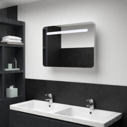 Berkfield Stylish Led Bathroom Mirror Cabinet 80X9.5X55 Cm - thumbnail 2