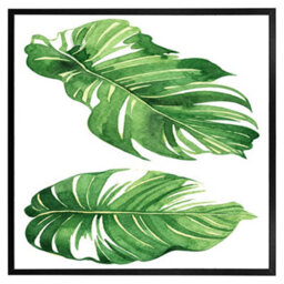 "Andrew Lee Twin Botanical Leaves (Picutre Frame) / 20X20"" / Brown" - thumbnail 7