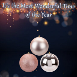 Christmas Bauble Decoration Hanging Tree Ornament X 3 14Cm Rose Gold - thumbnail 3