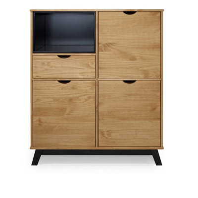 Display Cabinet Grey Sideboard Storage Drinks Cupboard - image 1
