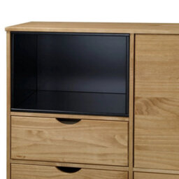 Display Cabinet Grey Sideboard Storage Drinks Cupboard - thumbnail 2