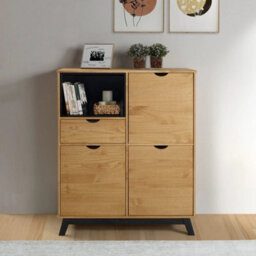 Display Cabinet Grey Sideboard Storage Drinks Cupboard - thumbnail 5
