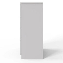 Matt White 4 Drawer Chest Panelled Front Deep Storage Modern Cabinet - thumbnail 4