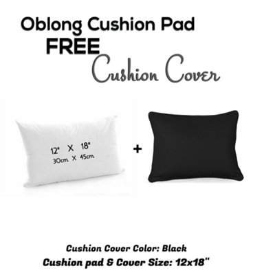 Chilimilii Rectangle/oblong Cushion Pads With Free Cushion Cover 100% Cotton Hollowfiber Filled Home Car Sofa Decor Cushions