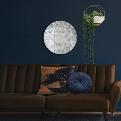 Mirroroutlet The Vetus Round Circular Antiqued Mirror With Polished Edge 60 X 60Cm - image 1