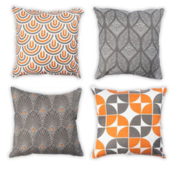 Penguin Home 100% Cotton Set Of 4 Tessellated Double Sided Square Cushion Covers - thumbnail 1