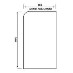 FNX Bathrooms Waterproof 500mm Vanity Unit With Single Ended Bath, Gloss White Front Panel, Matt Black Screen, Bath & Universal Basin Waste - thumbnail 9