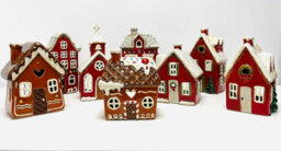 My Square Mile Tealight Candle Holder Housewarming Gift Cottage Ceramic Village Pottery House Ornament (Christmas House (23Cm)) - thumbnail 2