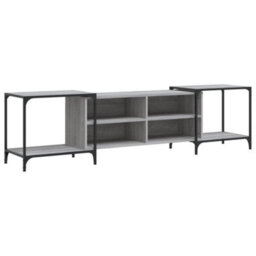 Berkfield Industrial Tv Cabinet Grey Sonoma 203X37X50 Cm Engineered Wood - thumbnail 1