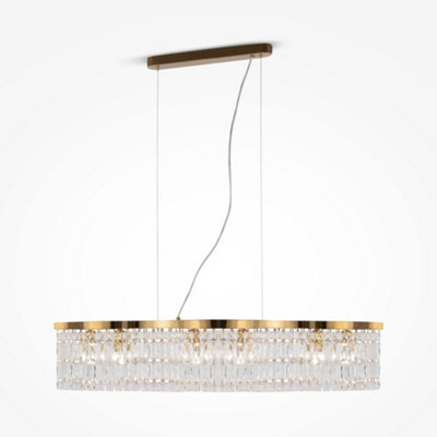 Luminosa Lighting Luminosa Maytoni Dune Modern 6 Light Bar Pendant Ceiling Light Gold E14 - image 1