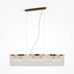 Luminosa Lighting Luminosa Maytoni Dune Modern 6 Light Bar Pendant Ceiling Light Gold E14 - thumbnail 1