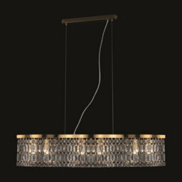 Luminosa Lighting Luminosa Maytoni Dune Modern 6 Light Bar Pendant Ceiling Light Gold E14 - thumbnail 2