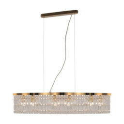 Luminosa Lighting Luminosa Maytoni Dune Modern 6 Light Bar Pendant Ceiling Light Gold E14 - thumbnail 3