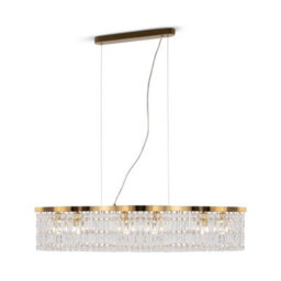 Luminosa Lighting Luminosa Maytoni Dune Modern 6 Light Bar Pendant Ceiling Light Gold E14 - thumbnail 4