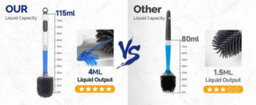 Water Spray Silicone Toilet Brush  40Cm Long Handle, Refillable Tpr Brush With Wall Mount - thumbnail 8