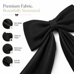 Amorly 48In Oversized Giant Black Bow, Gothic Hanging Decor For Halloween, Mantel, Entryway,wall,christmas Tree Topper & Party Decoration - thumbnail 4
