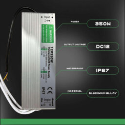 Dc12V 350W Ip67 Waterproof Led Transformer Dc 12V Power Supply  250V Ac To 12V Dc 30A Driver For Outdoor Led Strip Lights - thumbnail 3